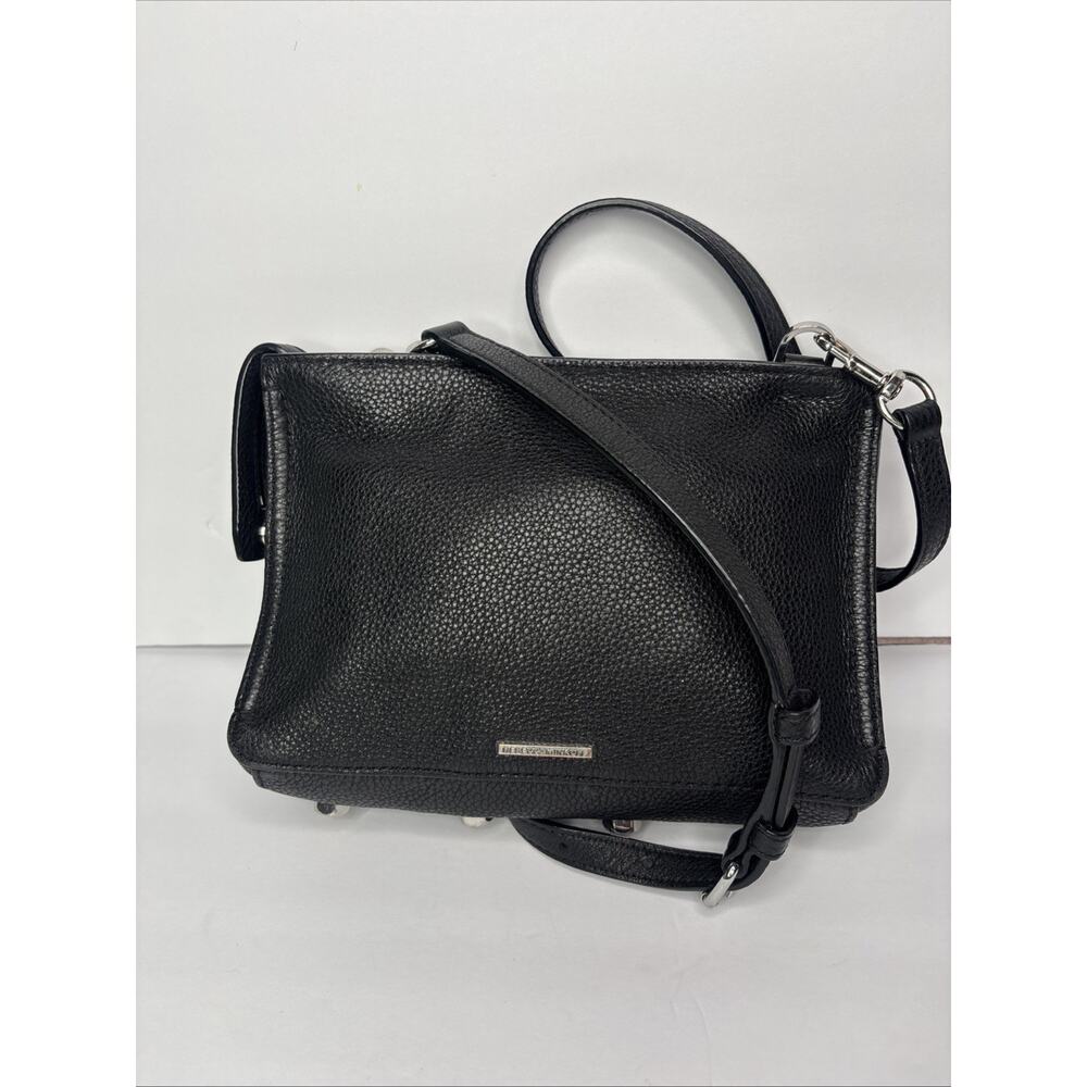 Rebecca Minkoff Regan Crossbody pebbled Leather Bag Purse with bottom feet